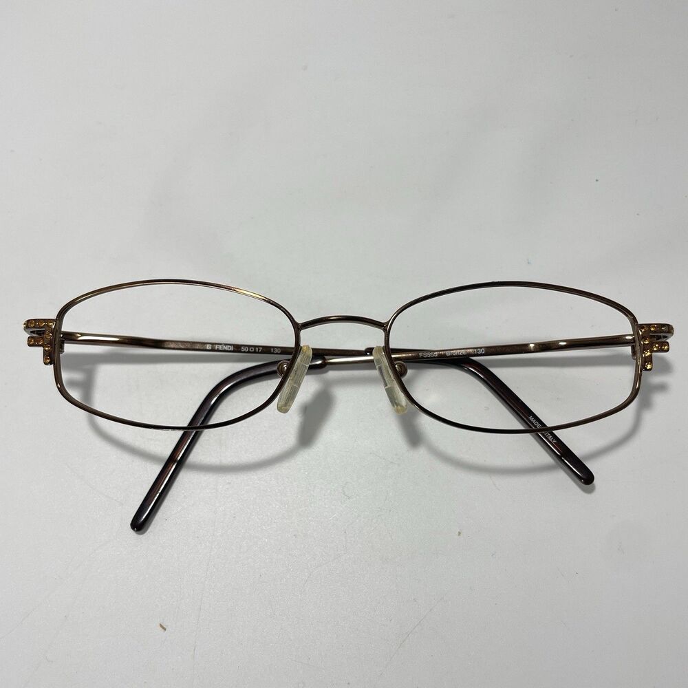 Fendi Eyewear FS555 Bronze Metal Eyeglass Frames 50-17, 130 *Read*